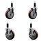 Service Caster 5'' Maroon Poly Wheel Swivel 1-1/8'' Expanding Stem Caster Set 2 Brakes, 4PK SCC-EX20S514-PPUB-MRN-2-TLB-2-118 - alternate 1